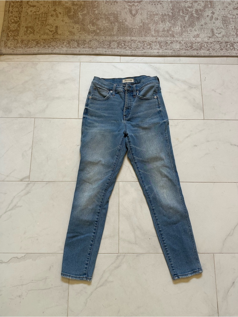 Madewell Light Blue Denim High-Rise Skinny Crop Jeans